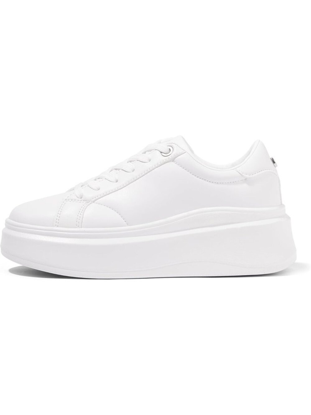 🆕Women's All White Platform Fashion Sneakers Classic Low Top Thick Sole Casual
